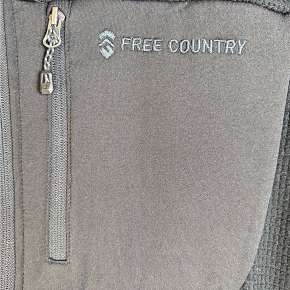 Free country fleece zip up jacket black size large preowned - Picture 2 of 7